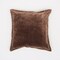 Stonewashed Cotton Velvet Throw Pillow – 18"x18" Decorative Cushion with Handstitched Edges